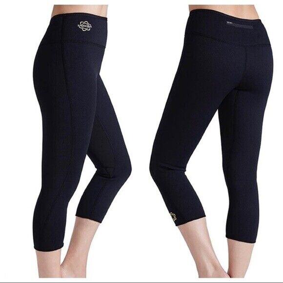Zaggora Hot Pants Capri Neoprene Thermo Workout Leggings Womens Medium - Picture 1 of 8